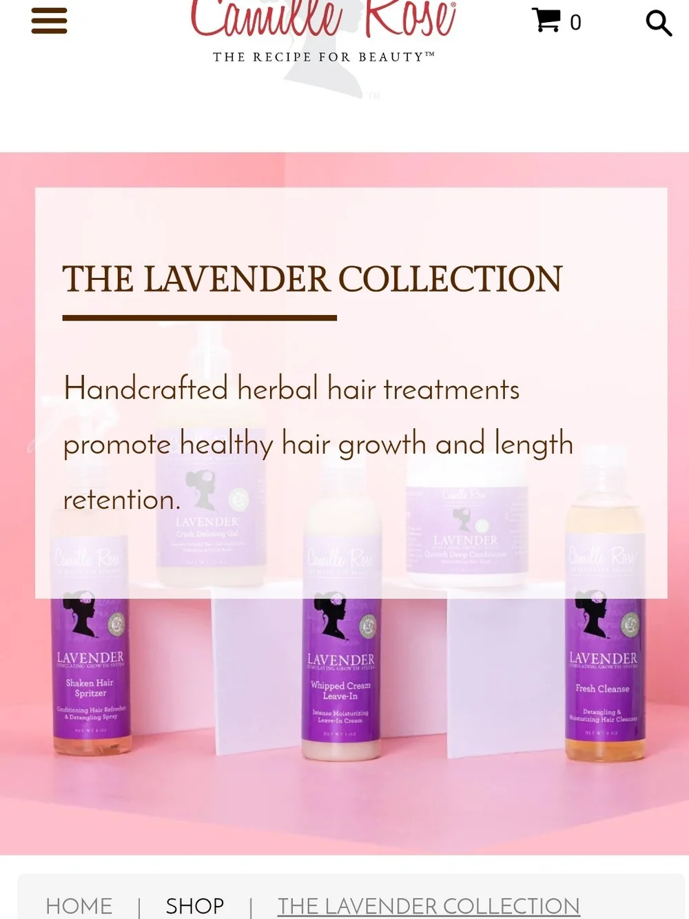 (1)Camille Rose Lavender Quench Deep Conditioner